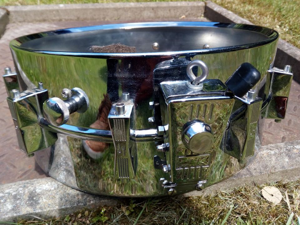 Sonor D505 5.75x14" Phonic Ferromanganese Steel Snare Drum 1980s in Strausberg