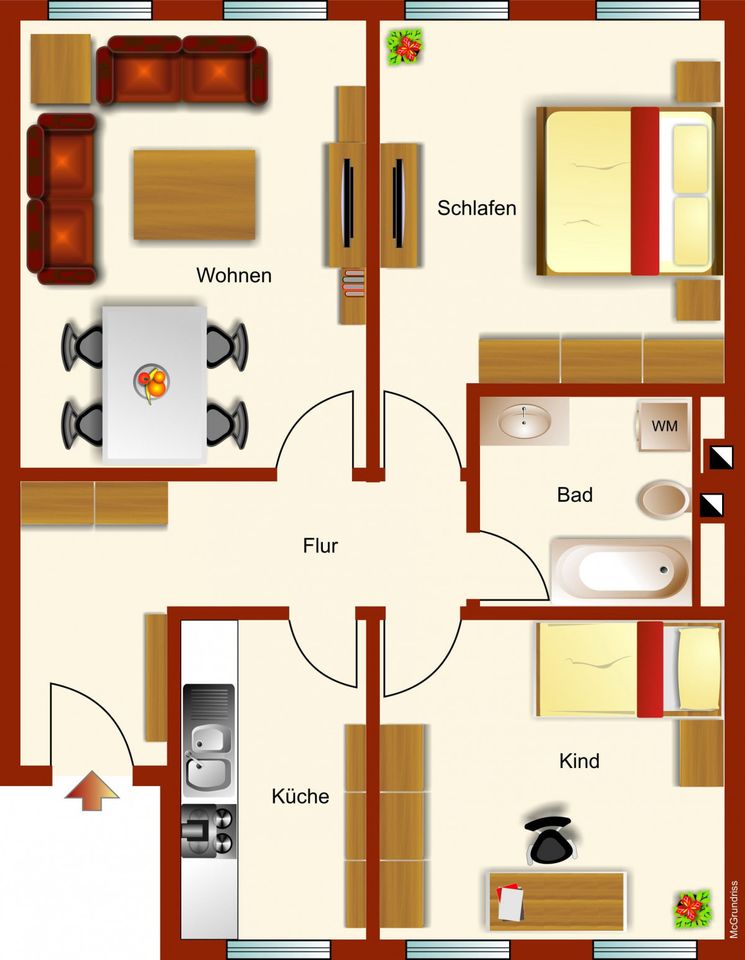 Gemütliche 3-Zimmer-Wohnung im ruhigen Gartenhaus! in Görlitz