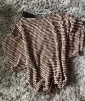 Häkel Strick Shirt Pulli Top gerafft  braun weiß gestreift S NEU Bayern - Poing Vorschau