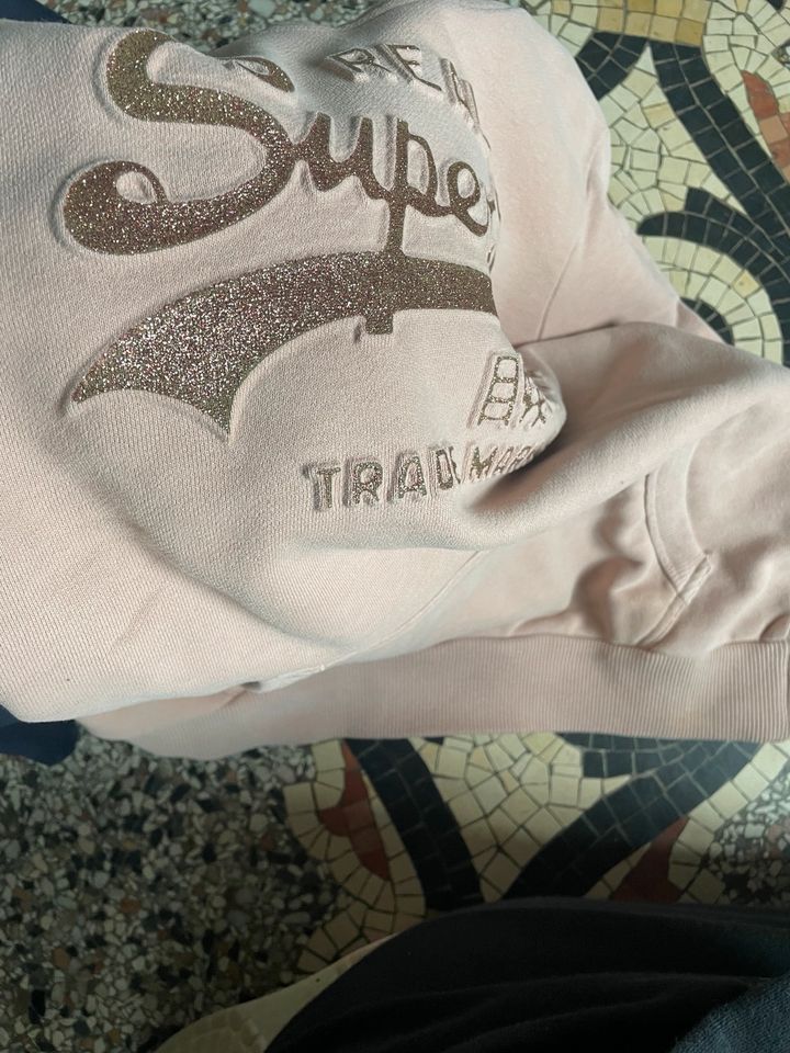 Superdry Hoodie 36 38 S Pink Khaki Rosé Glitzer wNEU in Poyenberg