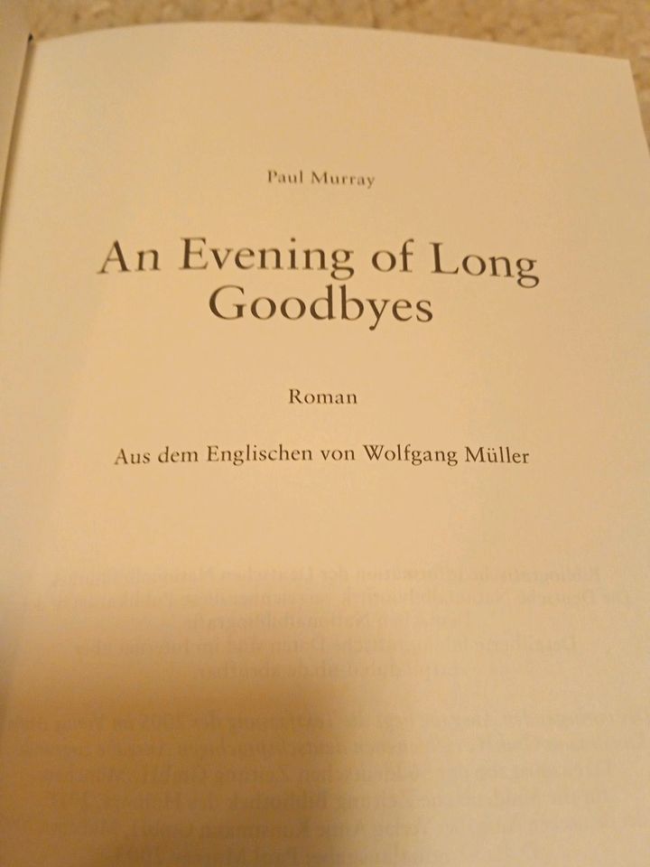 An evening of Long Goodbyes Paul Murray deutsch Buch in Elsfleth