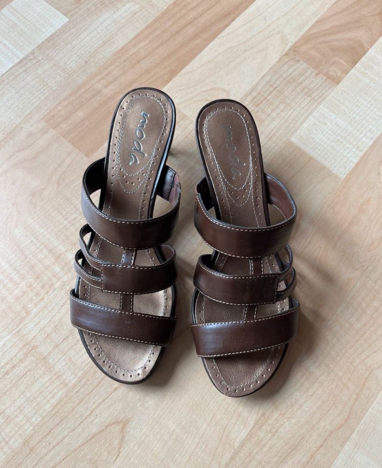 Sandaletten, Sandalen, Pumps, Leder, braun, Neu Gr.38 in Schwelm