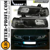 Led Scheinwerfer in schwarz für BMW E36 3er Coupe Cabrio 92-98 Hessen - Calden Vorschau