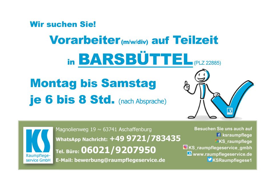 Gebäudereinigung Vorarbeiter (m/w/div) in Barsbüttel in Barsbüttel