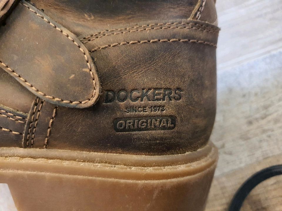 Dockers Bikerboots Stiefel, Leder, braun, Gr. 38 in Berlin