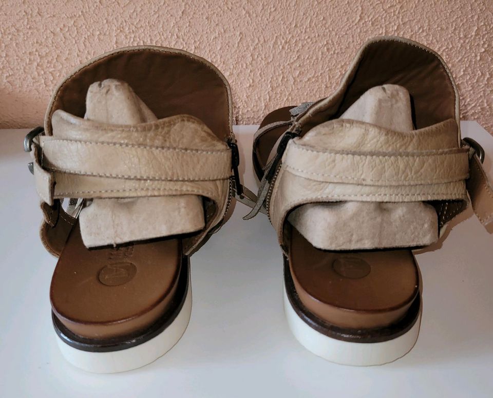 Maca Kitzbühel, beige Leder Sandalen, Gr 39, NEU in Düsseldorf