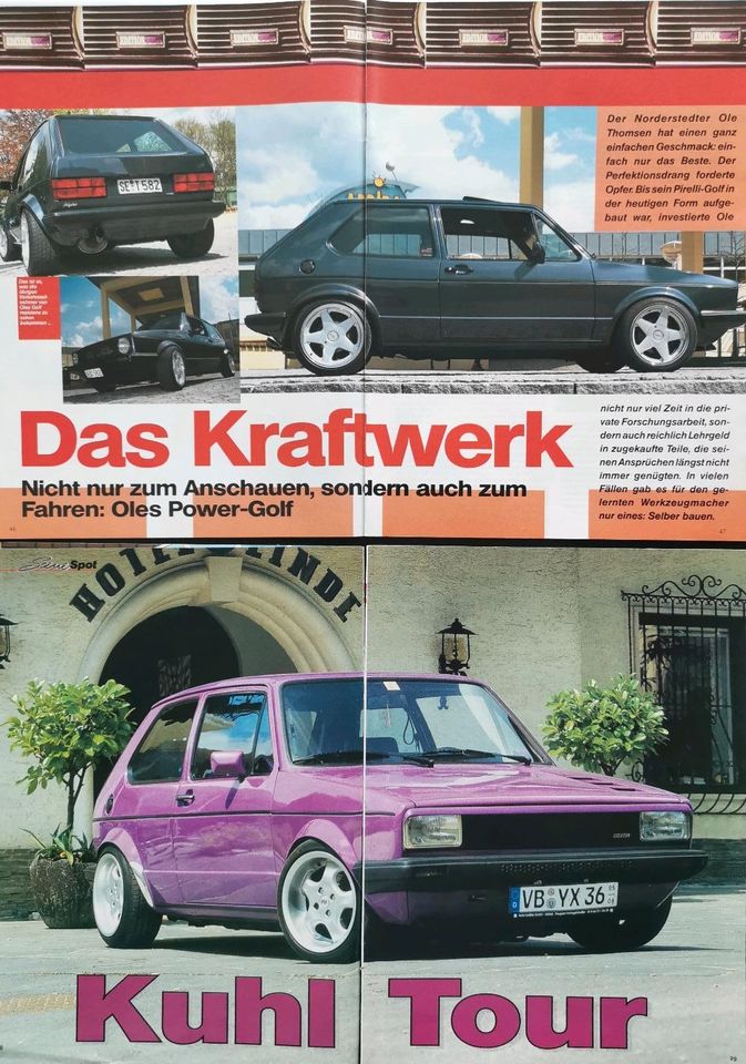 VW Golf 1 Teil 1 Tuning Berichte GTI 16V Breit G60 BBS Turbo VAG in Hanau