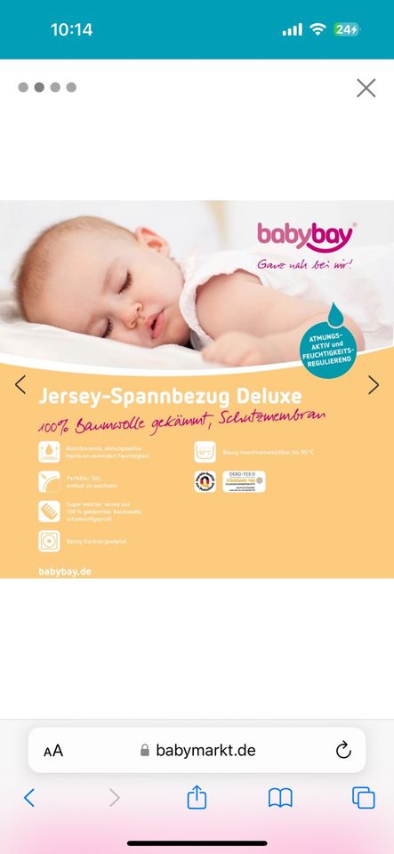 BabyBay Spannbezug Neu in Pfalzgrafenweiler