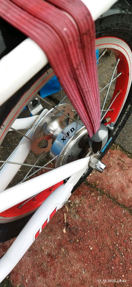 Großer Scooter Cityroller Tretroller Roller Puky Weiß Challenger in Düsseldorf