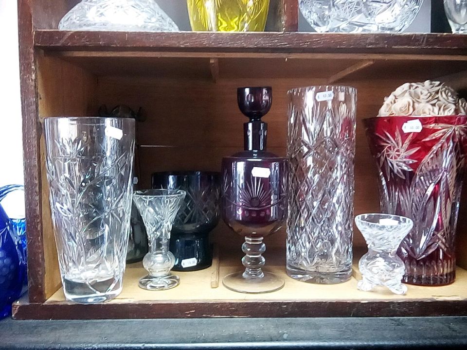 verschiedene Objekte aus Glas Vasen Aschebecher Schalen in Dresden