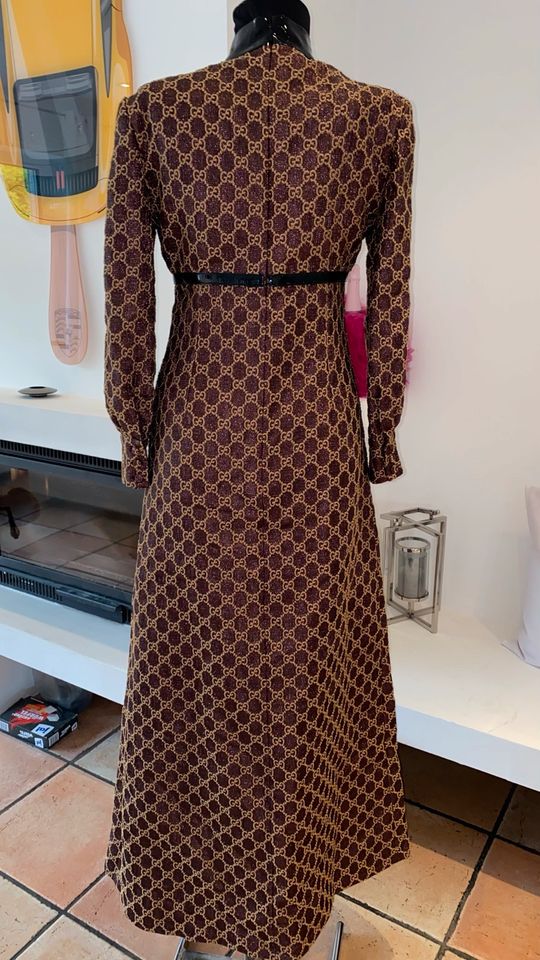 Gucci Heritage GG Lurex Jaquard Maxidress Gr.40(IT) Kleid in Essen