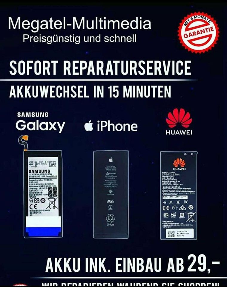 Apple iPhone 8 X Xs Max Xr 11 12-15 Backcover Austausch ab 49 € in Witten