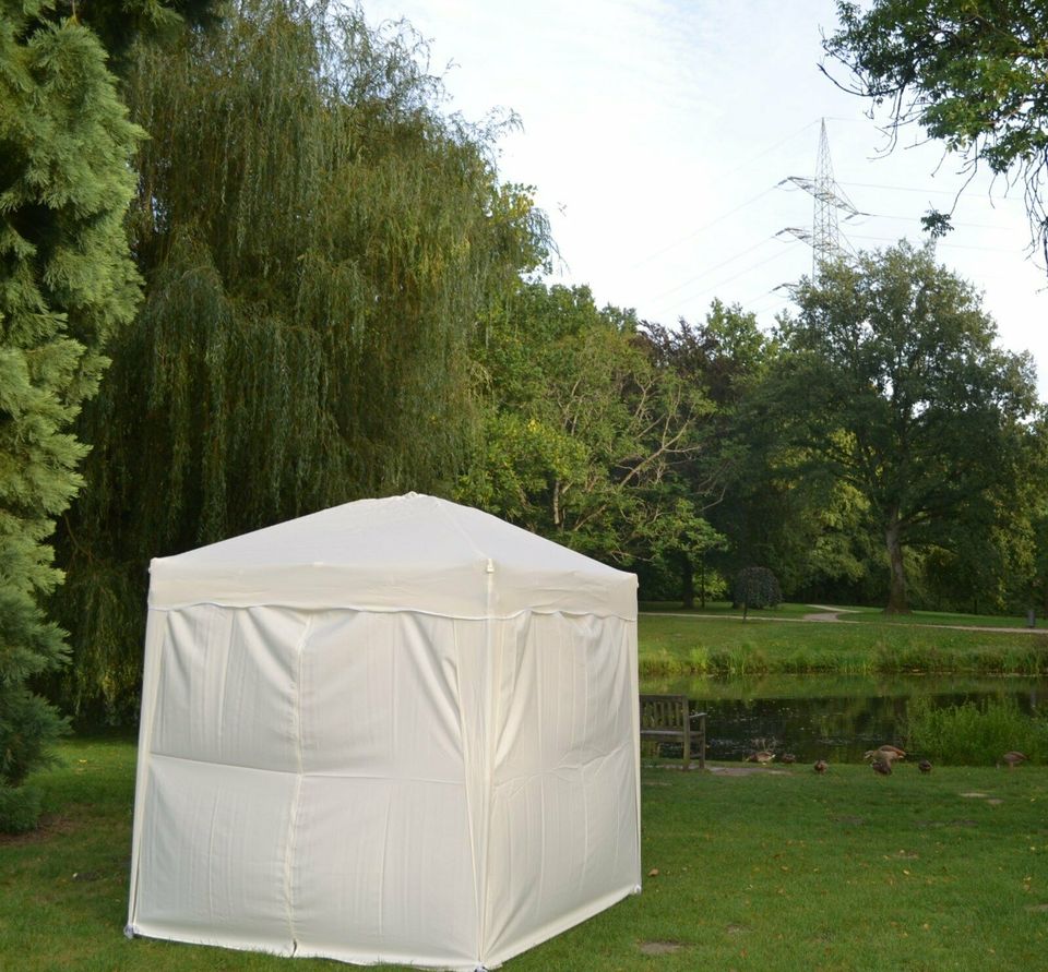 Faltpavillon 2x2 m ink 4 Seitenteile Wasserdicht Partyzelt BEIGE in Essen