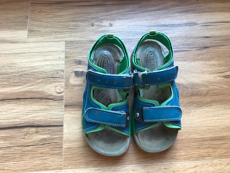 Ricosta Sandaletten Sandalen blau grün Hai Gr. 28 in Falkensee