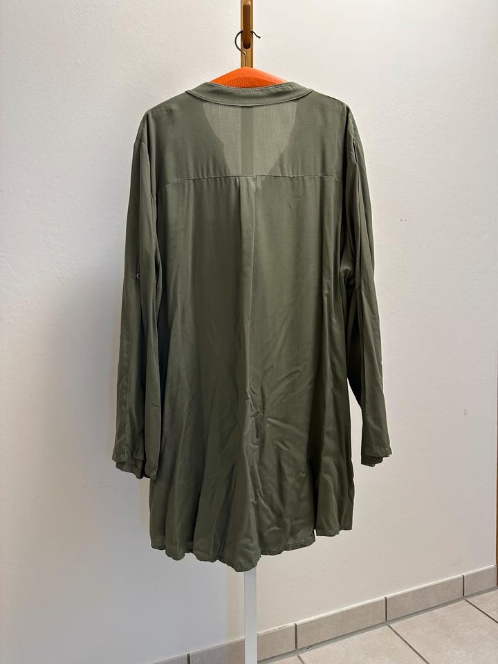 Longbluse Damen Onesize Khaki große Größen made in Italy in Bückeburg