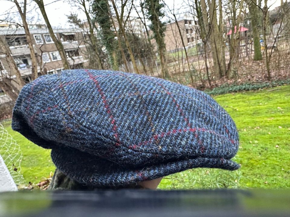 HARRIS TWEED MUSTER CAP MUTZE HUT gr  S 55  100%    WOOLE in Lage