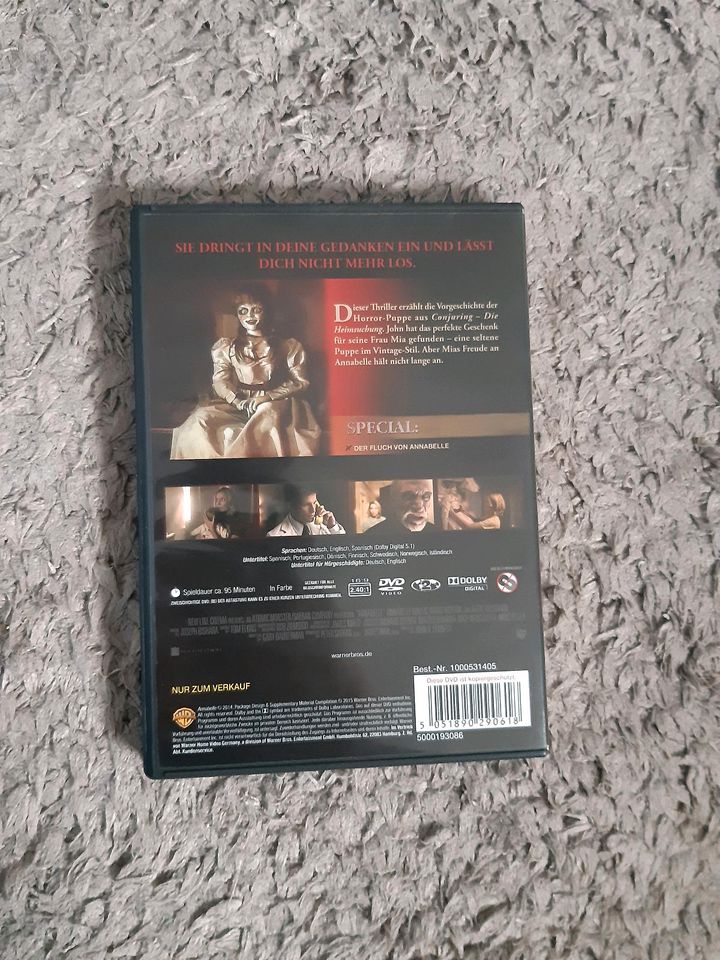 Horrorfilm Annabelle DVD in Schwetzingen