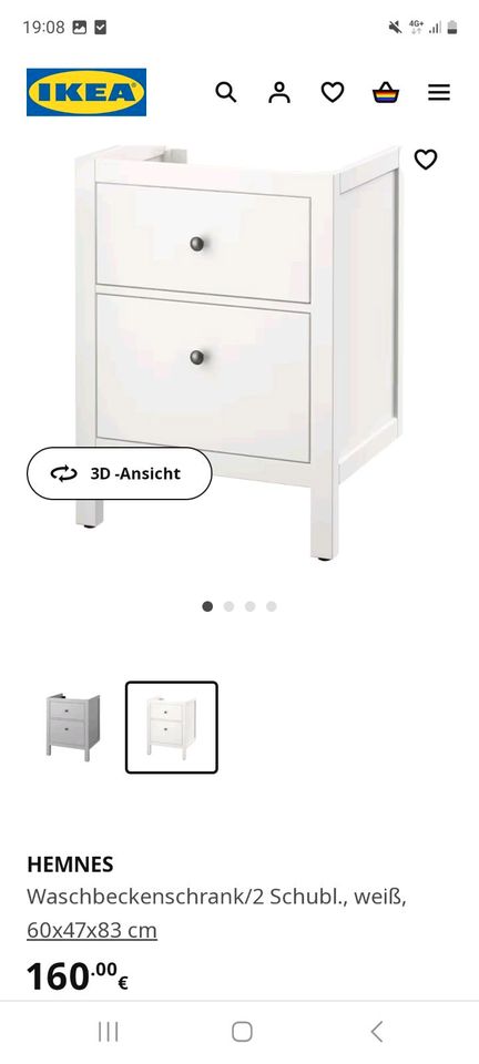 Ikea Hemnes Waschbeckenunterschrank in Kaltenkirchen