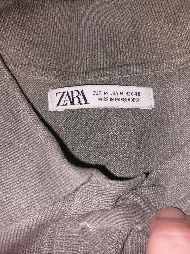 Zara strick-t-shirt strick-Polo M 2024 beige blau schwarz knitted in Mannheim