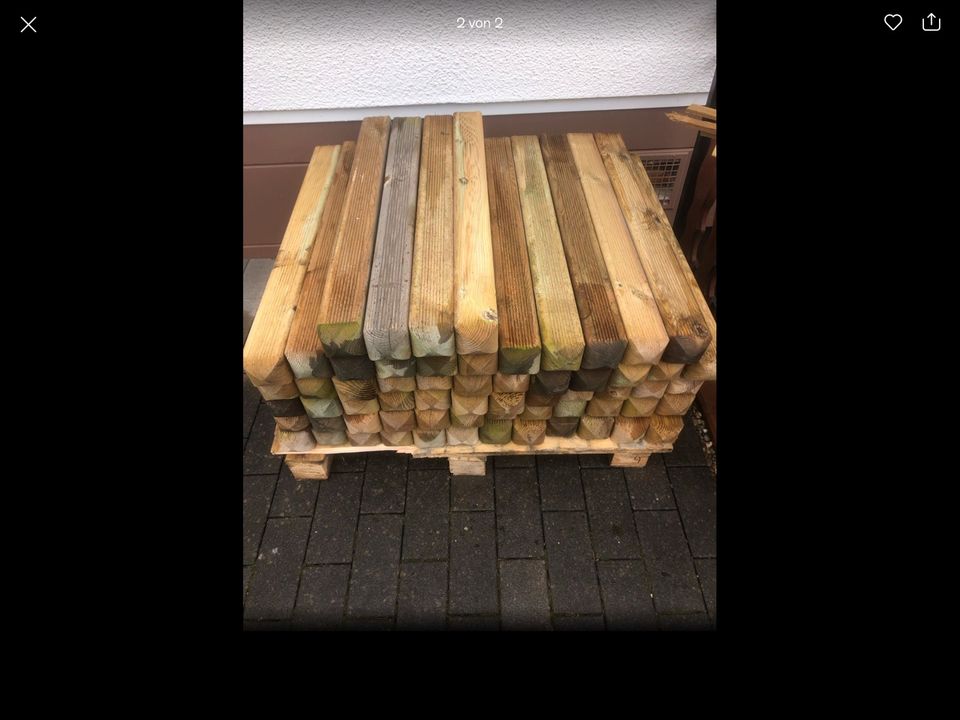 Holzpfosten in Trossingen