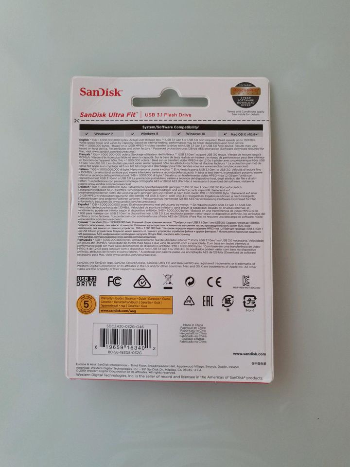 San Disk Ultra Fit 3.1 USB Stick 32 GB neu in Gebhardshain