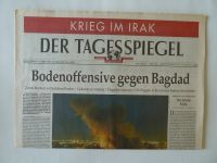 Tagesspiegel und Berliner Zeitung 21. und 22. März 2003 Irakkrieg Berlin - Charlottenburg Vorschau