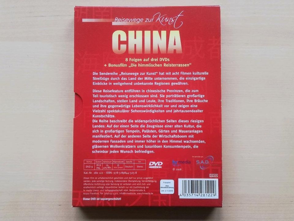 China – Reisewege zur Kunst (3 DVD, hr media, Reise-Doku) in Frankfurt am Main