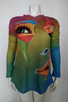 Langarmshirt Tunika Shirt Gesicht bunt Gr. 40/42/M/L/XL Baden-Württemberg - Calw Vorschau