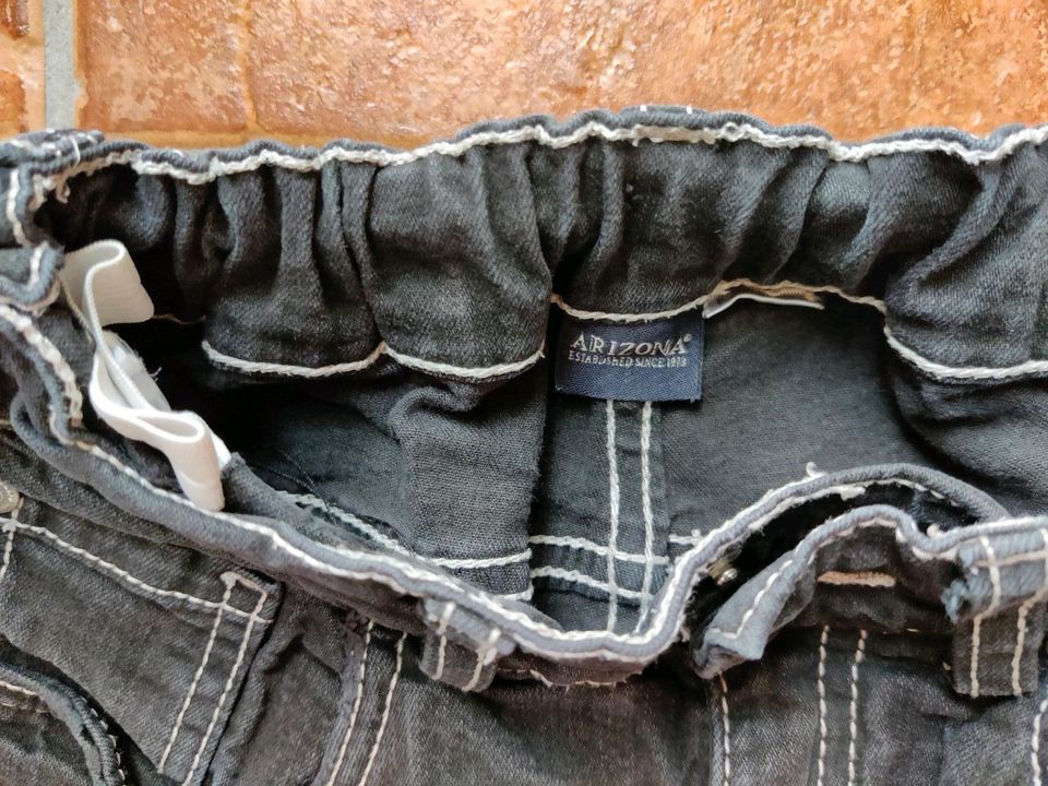Jeans*Gr. 134*Arizona/Y. F. K.*schwarz/grau/hellgrau in Weinböhla