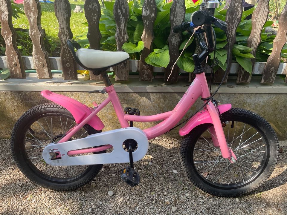 16 Zoll Kinderfahrrad Rosa Mädchen inkl. Neuer Klingel & Ständer in München