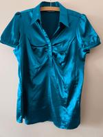 Bluse Yessica Gr. 40/42, Petrolblau glänzend Brandenburg - Zehdenick Vorschau