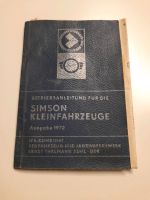 Simson Betriebssnleitung Schwalbe mir Anmeldequittung Bayern - Rosenheim Vorschau