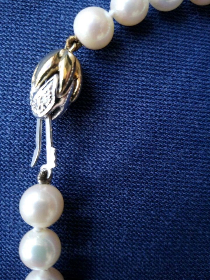 Echte Perlenkette neuwertig in Velden Mittelfr.
