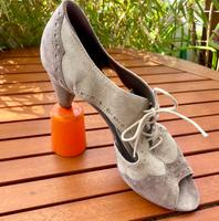 Maripé, Bicolour-Sandalen Peep-Toes, grau-beige, top! Berlin - Wilmersdorf Vorschau