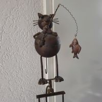 Gartenstecker Katze wippend, ca.138cm, Eisen Bodenplatte m. Stab Hessen - Lollar Vorschau