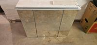 Badezimmerspiegelschrank >Splash<  Weiß matt aus Glas - 80x68x23 Sachsen-Anhalt - Halle Vorschau