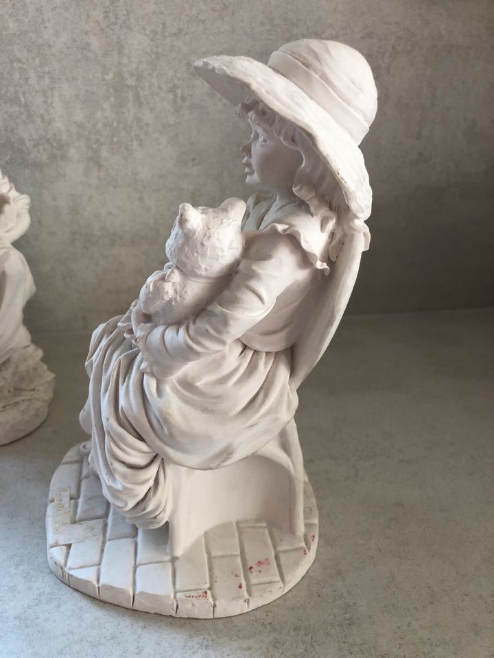 Formano Figur Skulptur weiß Mädchen Bär Gans in Minden