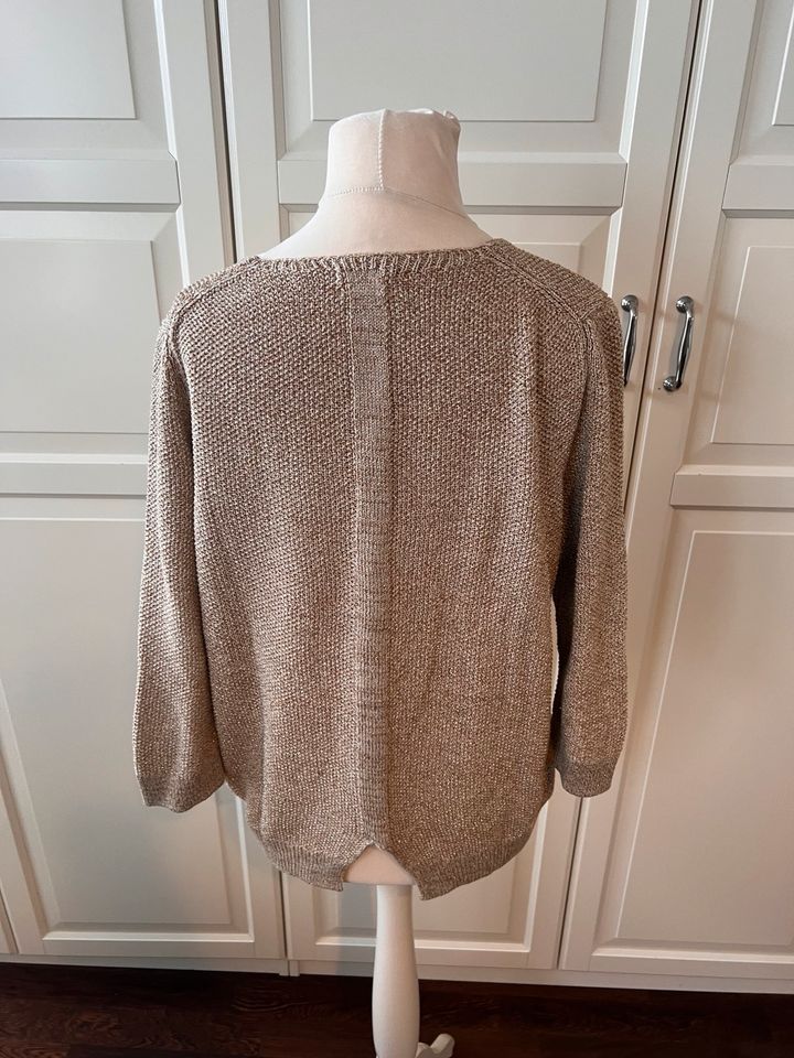 Massimo Dutti, Pullover, Glitzergarn, Gr M, Silber, Gold in Hamburg