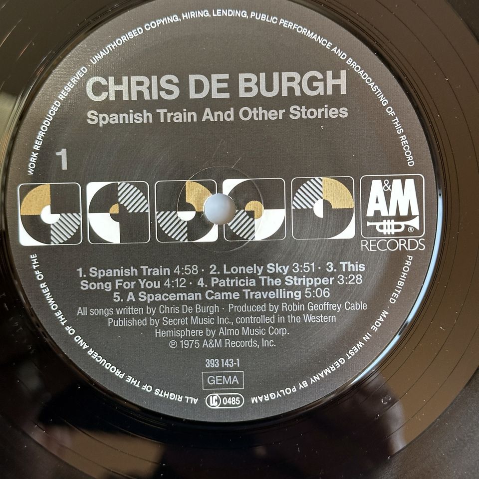 LP – CHRIS DE BURGH – SPANISH TRAIN AND OTHER STORIES in Hamburg