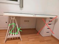 Schreibtisch mit Glasplatte und 2 Böcken, ohne Schubladen Rheinland-Pfalz - Koblenz Vorschau