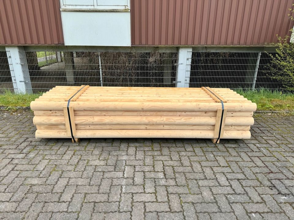 Palisade Rundholz Schneefangholz Stangen Holz - 14 x 500 - NATUR in Lennestadt