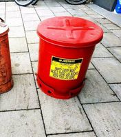 Tankstelle USA Werkstatt Tritteimer Oil Rag Bin Justrite (rund) Kr. München - Brunnthal Vorschau