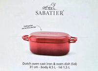 Lion Sabatier Eterno Gusseisen Bräter/ Pfanne oval 4,5 L, Fb. rot Sachsen-Anhalt - Halberstadt Vorschau