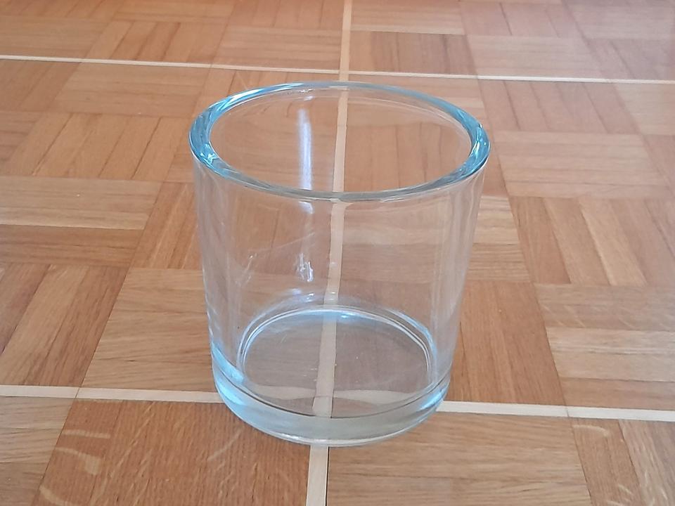 Runde Glasvase, H 14cm, Ø 14cm, Blumenvase Blumentopf transparent in Owen