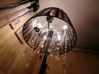Stehlampe Chrom, schwarzer Schirm, Kristalle Kreis Ostholstein - Scharbeutz Vorschau