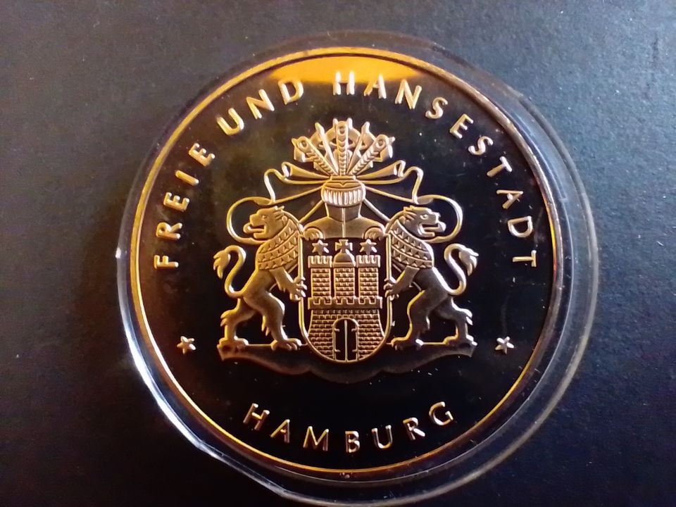 Medaille 800 Jahre Hafen Hamburg - bronze - maritim - Segelschiff in Bremen