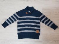 Strickpullover Gr.104 blau grau gestreift mit Kragen Niedersachsen - Barsinghausen Vorschau