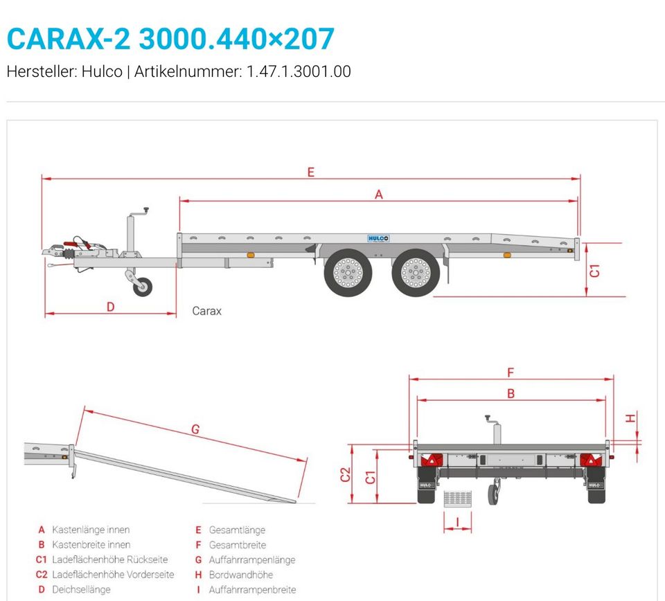 Vermiete Autotrailer Autotransportanhänger Auto Anhänger leihen in Berlin