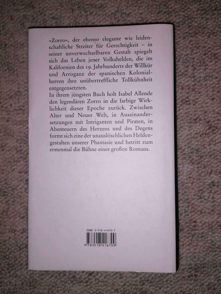 Zoro (Isabel Allende, sehr gut) in Rodenberg