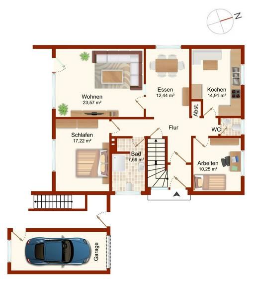 Gepflegtes Zweifamilienhaus in zentraler Lage in Schortens